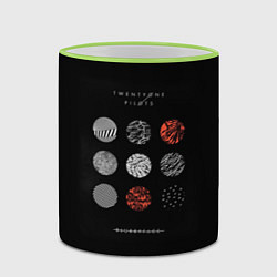 Кружка 3D Twenty one pilots: Blurrveace, цвет: 3D-светло-зеленый кант — фото 2
