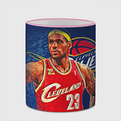 Кружка 3D LeBron 23: Cleveland, цвет: 3D-розовый кант — фото 2