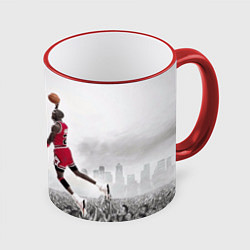 Кружка 3D Michael Jordan NBA, цвет: 3D-красный кант