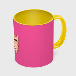 Кружка 3D Pink, цвет: 3D-белый + желтый
