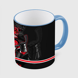 Кружка 3D New Jersey Devils, цвет: 3D-небесно-голубой кант