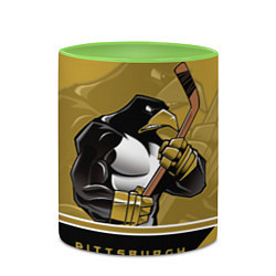 Кружка 3D Pittsburgh Penguins, цвет: 3D-белый + светло-зеленый — фото 2