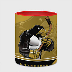 Кружка 3D Pittsburgh Penguins, цвет: 3D-белый + красный — фото 2