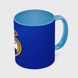 Кружка 3D Real Madrid, цвет: 3D-белый + небесно-голубой