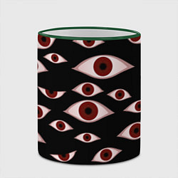 Кружка 3D Глаза, цвет: 3D-зеленый кант — фото 2