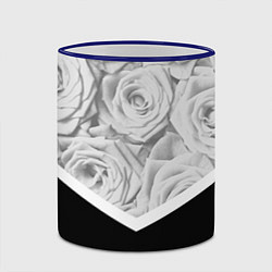 Кружка 3D Розы, цвет: 3D-синий кант — фото 2
