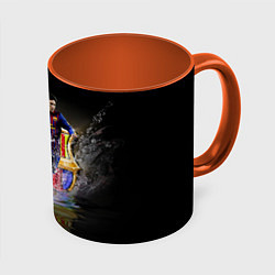 Кружка 3D Messi FCB, цвет: 3D-белый + оранжевый