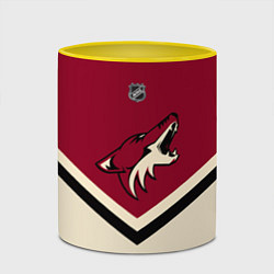 Кружка 3D NHL: Arizona Coyotes, цвет: 3D-белый + желтый — фото 2