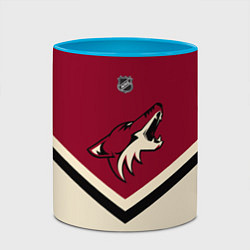 Кружка 3D NHL: Arizona Coyotes, цвет: 3D-белый + небесно-голубой — фото 2