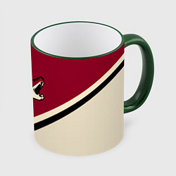 Кружка 3D NHL: Arizona Coyotes, цвет: 3D-зеленый кант