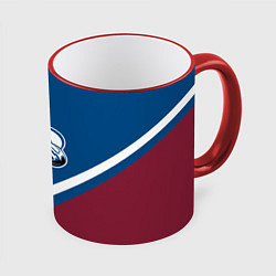 Кружка 3D NHL: Colorado Avalanche, цвет: 3D-красный кант