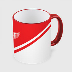 Кружка 3D NHL: Detroit Red Wings, цвет: 3D-красный кант