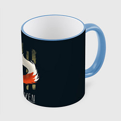 Кружка 3D No Fox Given, цвет: 3D-небесно-голубой кант