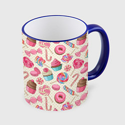 Кружка 3D Радости для сладости, цвет: 3D-синий кант