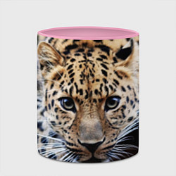 Кружка 3D Дикая кошка, цвет: 3D-белый + розовый — фото 2
