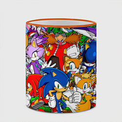 Кружка 3D Sonic Stories, цвет: 3D-оранжевый кант — фото 2