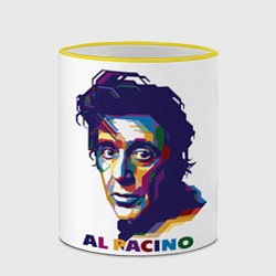 Кружка 3D Al Pacino, цвет: 3D-желтый кант — фото 2
