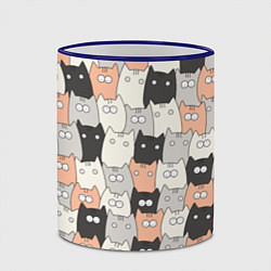 Кружка 3D Котики, цвет: 3D-синий кант — фото 2