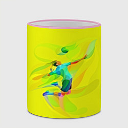 Кружка 3D Волейбол, цвет: 3D-розовый кант — фото 2