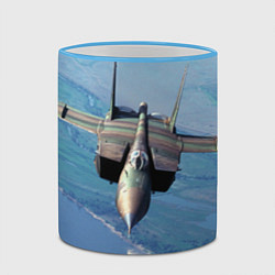 Кружка 3D МиГ-31, цвет: 3D-небесно-голубой кант — фото 2