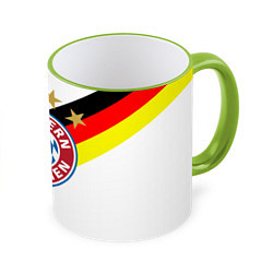 Кружка 3D FC Bayern: Germany, цвет: 3D-светло-зеленый кант