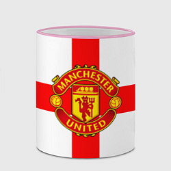 Кружка 3D Manchester Utd: England, цвет: 3D-розовый кант — фото 2