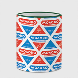 Кружка 3D Молоко пастеризованное, цвет: 3D-зеленый кант — фото 2