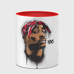 Кружка 3D 2Pac, цвет: 3D-белый + красный — фото 2