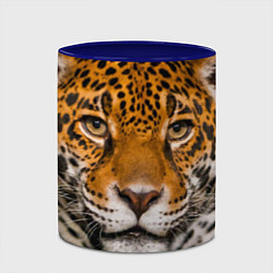 Кружка 3D Взгляд ягуара, цвет: 3D-белый + синий — фото 2