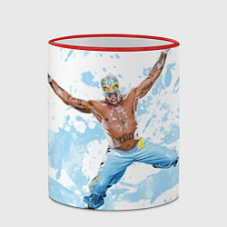 Кружка 3D Рей Мистерио, цвет: 3D-красный кант — фото 2