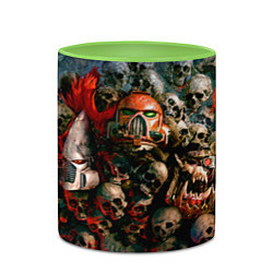 Кружка 3D Warhammer 40k: Skulls, цвет: 3D-белый + светло-зеленый — фото 2