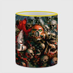 Кружка 3D Warhammer 40k: Skulls, цвет: 3D-желтый кант — фото 2