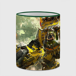 Кружка 3D WH40k warboss, цвет: 3D-зеленый кант — фото 2