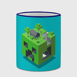 Кружка 3D Minecraft World, цвет: 3D-синий кант — фото 2
