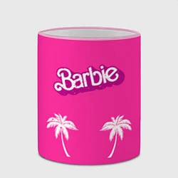 Кружка 3D Barbie пальмы, цвет: 3D-розовый кант — фото 2