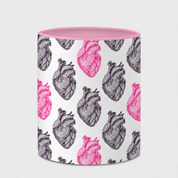 Кружка 3D Сердца 1, цвет: 3D-белый + розовый — фото 2