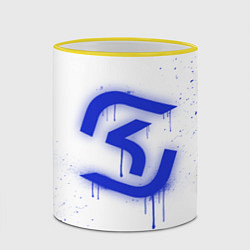 Кружка 3D SK Gaming: White collection, цвет: 3D-желтый кант — фото 2