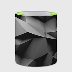 Кружка 3D Gray abstraction, цвет: 3D-светло-зеленый кант — фото 2