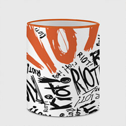 Кружка 3D Paramore: Riot цвета 3D-оранжевый кант — фото 2