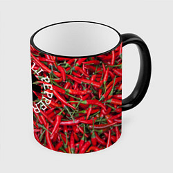 Кружка 3D Red Hot Chili Peppers, цвет: 3D-черный кант