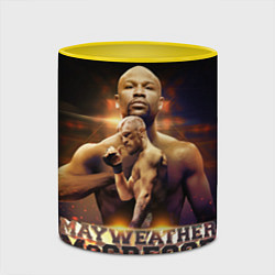 Кружка 3D Mayweather vs McGregor, цвет: 3D-белый + желтый — фото 2