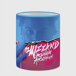 Кружка 3D The Weeknd: Remain Anonymous, цвет: 3D-небесно-голубой кант — фото 2