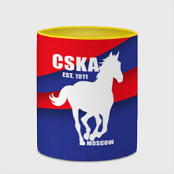 Кружка 3D CSKA est. 1911, цвет: 3D-белый + желтый — фото 2