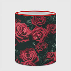 Кружка 3D Бархатные розы, цвет: 3D-красный кант — фото 2