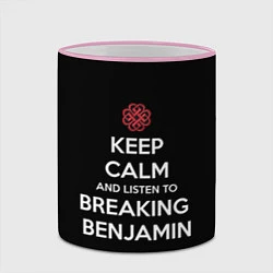 Кружка 3D Keep Calm & Breaking Benjamin, цвет: 3D-розовый кант — фото 2
