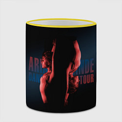 Кружка 3D Ariana Grande: Dangerous tour, цвет: 3D-желтый кант — фото 2