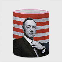 Кружка 3D Kevin Spacey patriot, цвет: 3D-розовый кант — фото 2