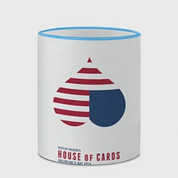 Кружка 3D House of Cards: Love, цвет: 3D-небесно-голубой кант — фото 2