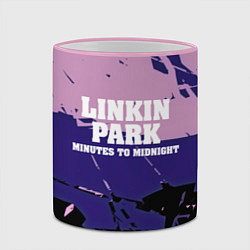 Кружка 3D LP: Minutes to midnight, цвет: 3D-розовый кант — фото 2