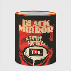 Кружка 3D Black Mirror: Entire history, цвет: 3D-оранжевый кант — фото 2